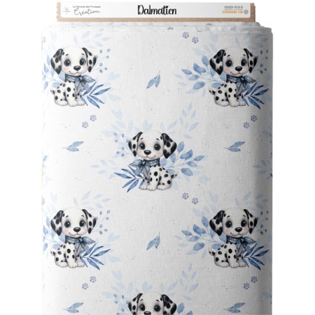 Tissu imprimé “Dalmatien” – aquarelle - Certifié Oeko-Tex®