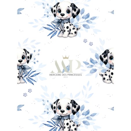 Tissu imprimé “Dalmatien” – aquarelle - Certifié Oeko-Tex®