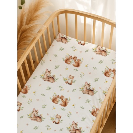 Tissu imprimé “Instants De La Forêt” – aquarelle - Certifié Oeko-Tex®