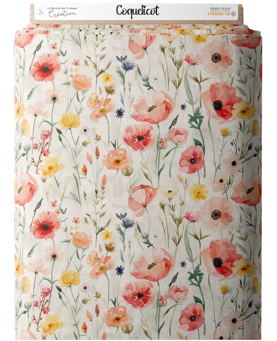 Tissu imprimé Fleurs...