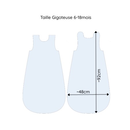 Coupon gigoteuse renard bleu – tissu coton Oeko-Tex – kit couture facile, cadeau naissance, couture DIY