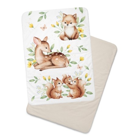 Coupon couverture Instants de la Forêt – Oeko-Tex – 75x100, 100x150 ou 150x200 cm – couture facile, cadeau naissance