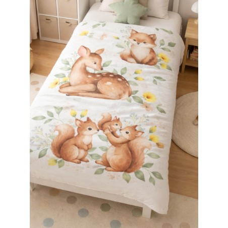 Coupon couverture Instants de la Forêt – Oeko-Tex – 75x100, 100x150 ou 150x200 cm – couture facile, cadeau naissance