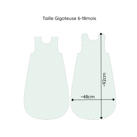 Coupon gigoteuse Instants de la Forêt – tissu coton Oeko-Tex – kit couture facile, cadeau naissance, couture DIY