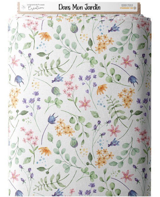 Tissu imprimé Fleurs Dans...