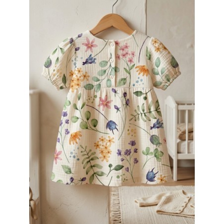 Tissu imprimé Fleurs Dans Mon Jardin - Certifié Oeko-Tex®