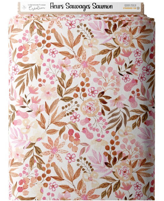 Tissu coton imprimé Fleurs...