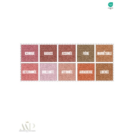 Panneau 10 Lingettes Lavables Femme Libre – Impression Pailleté – DIY Couture