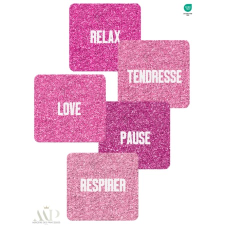 Panneau 10 Lingettes Lavables Cocooning– Impression Pailleté – DIY Couture