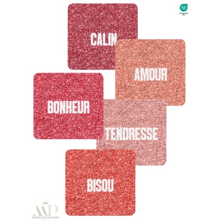 Panneau 10 Lingettes Lavables Amour Et Douceur – Impression Pailleté – DIY Couture