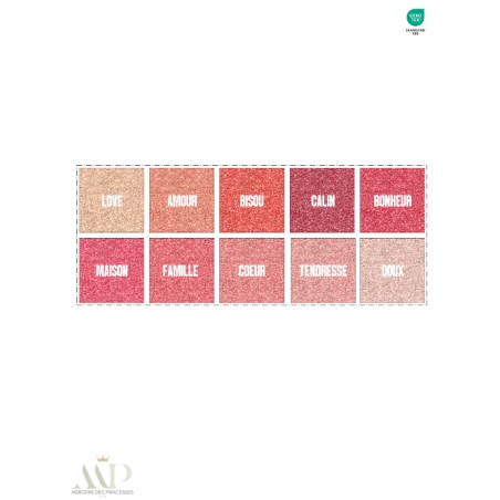 Panneau 10 Lingettes Lavables Amour Et Douceur – Impression Pailleté – DIY Couture