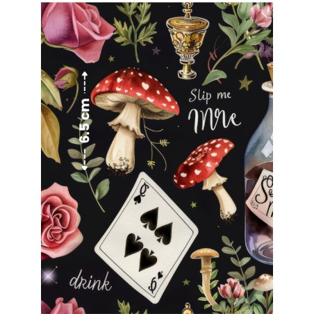 Tissu coton imprimé Wonderland  - Certifié Oeko-Tex®