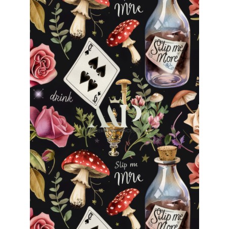 Tissu coton imprimé Wonderland  - Certifié Oeko-Tex®