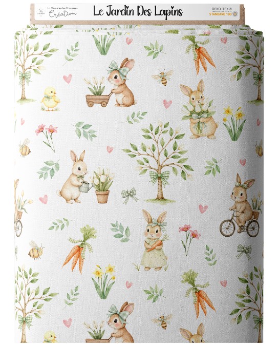 Tissu coton imprimé Le...