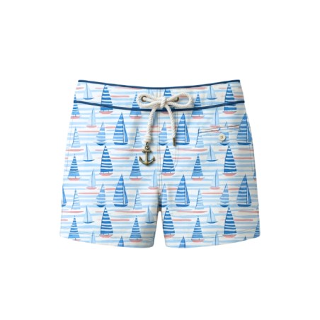 Tissu Brise Marine – Voiliers Aquarelle Rayures Bleues – Certifié Oeko-Tex®