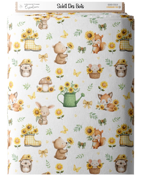 Tissu coton imprimé Soleil...