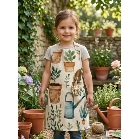 Tissu coton imprimé Jardinage - Certifié Oeko-Tex®