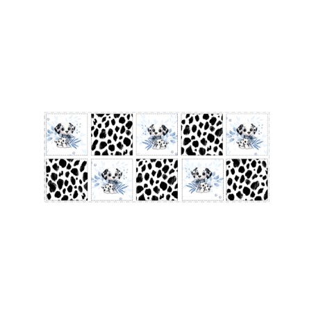 Panneau à coudre pour lingettes lavables – motif Dalmatien