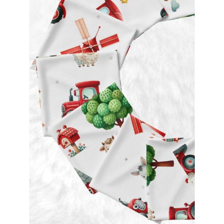 Panneau à coudre pour lingettes lavables – motif La Ferme Rouge