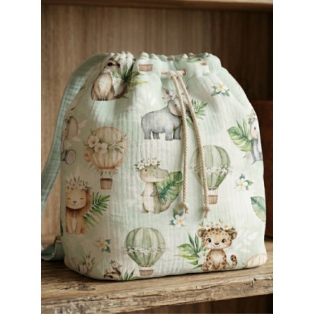 Tissu Rêve Tropical – Motif Animaux De La Jungle Aquarelle – Certifié Oeko-Tex®