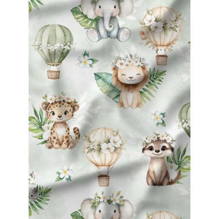 Tissu Rêve Tropical – Motif Animaux De La Jungle Aquarelle – Certifié Oeko-Tex®