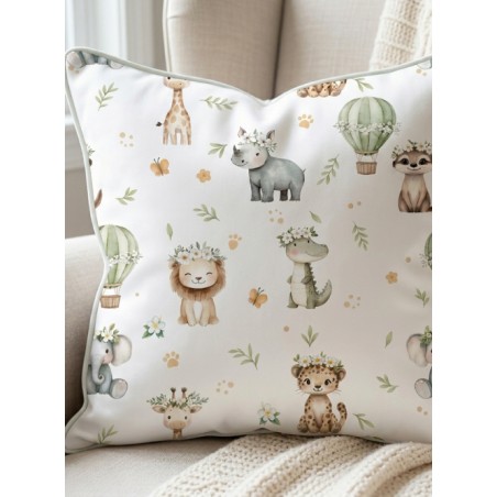 Tissu Brise Tropical – Motif Animaux De La Jungle Aquarelle – Certifié Oeko-Tex®