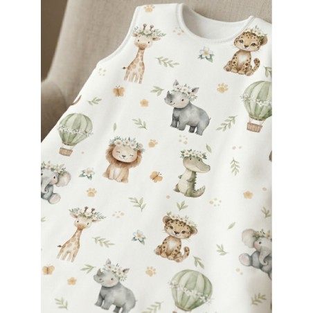 Tissu Brise Tropical – Motif Animaux De La Jungle Aquarelle – Certifié Oeko-Tex®