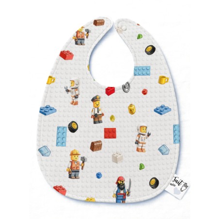 Panneau Bavoir Bébé Brique De Construction – pour Bavoir Bébé 3 à 12 mois – Tissu coton Oeko-Tex® a réaliser soi-même