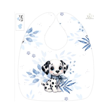 Panneau Bavoir Bébé Dalmatien – pour Bavoir Bébé 3 à 12 mois – Tissu coton Oeko-Tex® a réaliser soi-même