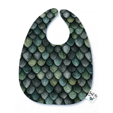 Panneau Bavoir Bébé Ecaille De Dragon – pour Bavoir Bébé 3 à 12 mois – Tissu coton Oeko-Tex® a réaliser soi-même
