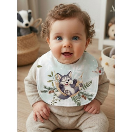 Panneau Bavoir Bébé Husky Hamac – pour Bavoir Bébé 3 à 12 mois – Tissu coton Oeko-Tex® a réaliser soi-même