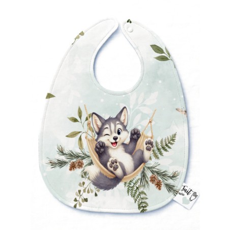 Panneau Bavoir Bébé Husky Hamac – pour Bavoir Bébé 3 à 12 mois – Tissu coton Oeko-Tex® a réaliser soi-même