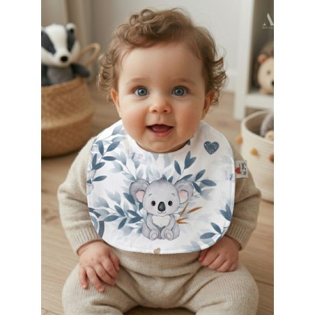 Panneau Bavoir Bébé Koala Bleu – pour Bavoir Bébé 3 à 12 mois – Tissu coton Oeko-Tex® a réaliser soi-même