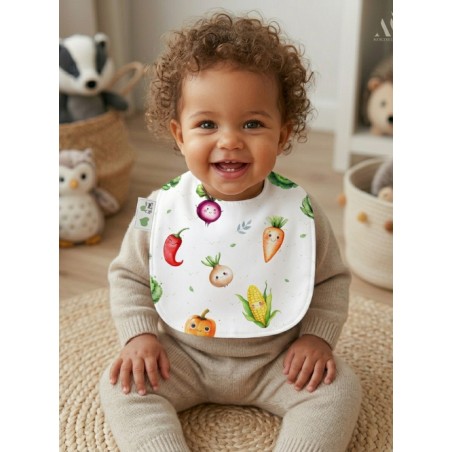 Panneau Bavoir Bébé Légumes – pour Bavoir Bébé 3 à 12 mois – Tissu coton Oeko-Tex® a réaliser soi-même