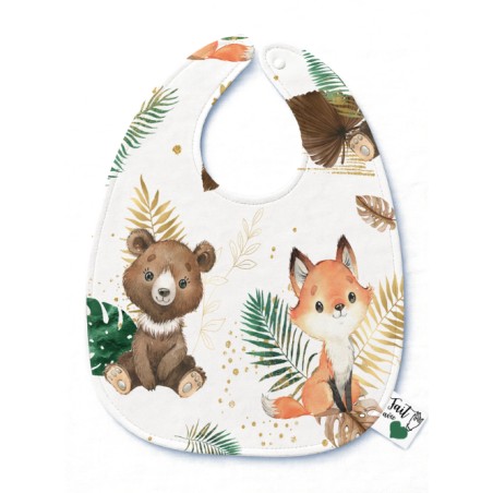 Panneau Bavoir Les Bébés De La Forêt – pour Bavoir Bébé 3 à 12 mois – Tissu coton Oeko-Tex® a réaliser soi-même