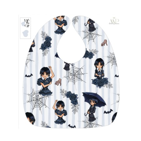 Panneau Bavoir Bébé Mercredi – pour Bavoir Bébé 3 à 12 mois – Tissu coton Oeko-Tex® a réaliser soi-même