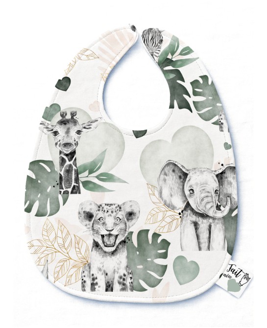Panneau Bavoir Bébé Savane...