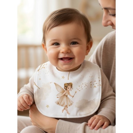 Panneau Bavoir Bébé Poudre De Fée – pour Bavoir Bébé 3 à 12 mois – Tissu coton Oeko-Tex® a réaliser soi-même