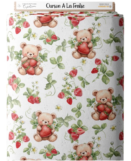 Tissu coton “Ourson A La...