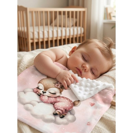 Carré Doudou à Coudre Cloudy Dreams Faon – Panneau Couture Doudou Enfant, Tissu Oeko-Tex