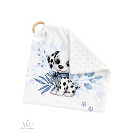 Carré Doudou à Coudre Dalmatien – Panneau Couture Doudou Enfant, Tissu Oeko-Tex