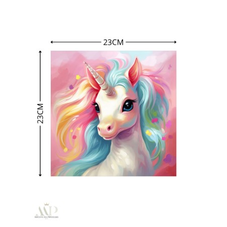 Carré Doudou à Coudre Licorne– Panneau Couture Doudou Enfant, Tissu Oeko-Tex