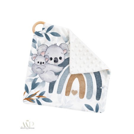Carré Doudou à Coudre Koala Bleu – Panneau Couture Doudou Enfant, Tissu Oeko-Tex