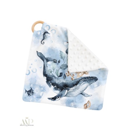 Carré Doudou à Coudre Marine – Panneau Couture Doudou Enfant, Tissu Oeko-Tex