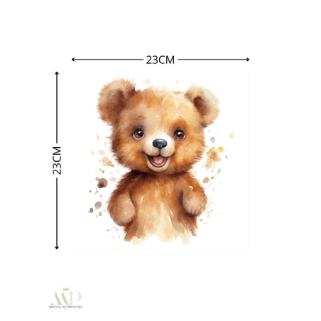 Carré Doudou à Coudre Ourson – Panneau Couture Doudou Enfant, Tissu Oeko-Tex