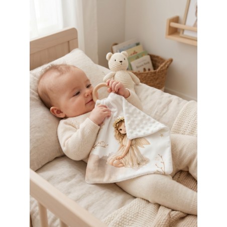 Carré Doudou à Coudre Poudre De Fée – Panneau Couture Doudou Enfant, Tissu Oeko-Tex