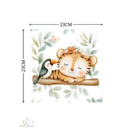 Carré Doudou à Coudre Sieste Tropicale – Panneau Couture Doudou Enfant, Tissu Oeko-Tex