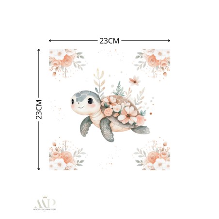 Carré Doudou à Coudre Tortue Et Méduse – Panneau Couture Doudou Enfant, Tissu Oeko-Tex
