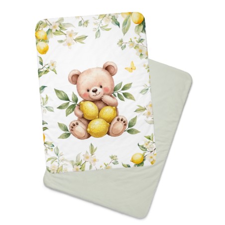 Panneau pour couverture à réaliser soi-même Ourson Citronné - Certifié Oeko-Tex®