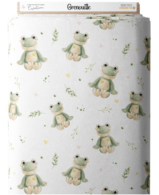 Tissu coton “Grenouille” –...